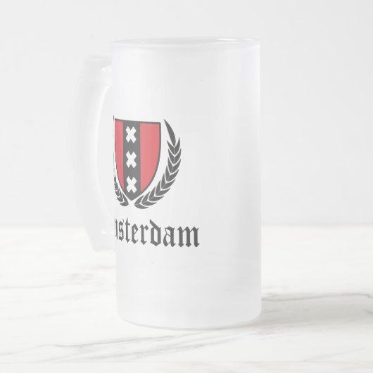Amsterdam Crest Matglas Bierpul (Voorkant links)
