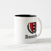 Amsterdam Crest Tweekleurige Koffiemok (Voorkant rechts)