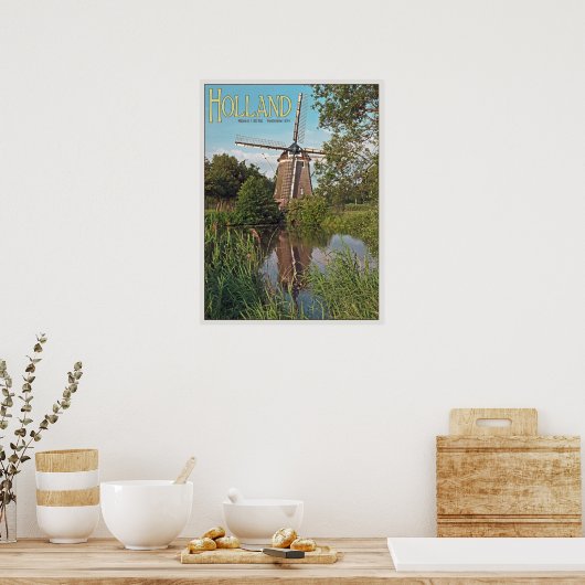 Amsterdam - De 1100 Roe Windmill Poster (Keuken)