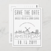 Amsterdam | De gestileerde Veldlijn sparen de Datu Briefkaart (Voorkant / Achterkant)