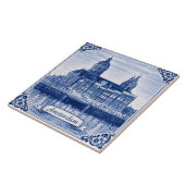 Amsterdam Delft Blue style ceramic tile Tegeltje (Zijkant)