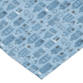 Amsterdam Dutch Houses Bikes Tulips Quirky Blue Tafelkleed (Gekanteld)