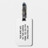 Amsterdam Dutch Houses Tulips Bikes Pattern Paars Bagagelabel (Achterkant verticaal)