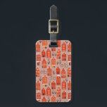 Amsterdam Dutch Houses Tulips Bikes Pattern Red Bagagelabel<br><div class="desc">Decoreer je keuken met dit geweldige label. Het is een geweldig cadeau voor een reiziger! U kunt het aanpassen en tekst aan de achterkant, of uw monogram aan de voorzijde toevoegen. Ben zeker om een blik bij alle kleurenopties te nemen. Kijk in mijn winkel naar veel meer kleuren en patronen,...</div>