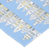 Amsterdam Dutch Houses Waterverf Village Blue Tafelkleed (Gekanteld)