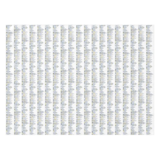 Amsterdam Dutch Houses Waterverf Village Tafelkleed (Voorkant (Horizontaal))