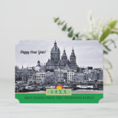 Amsterdam en gelukkig nieuwjaar! Kaart /20XX (Staand voorkant)