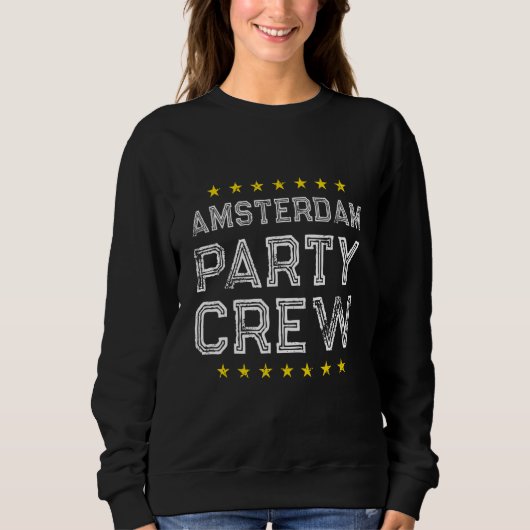 Amsterdam Feest Crew Vakantie Team Trui (Voorkant)