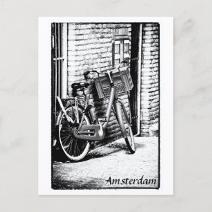 Amsterdam, fiets, vakantie Nederland Briefkaart