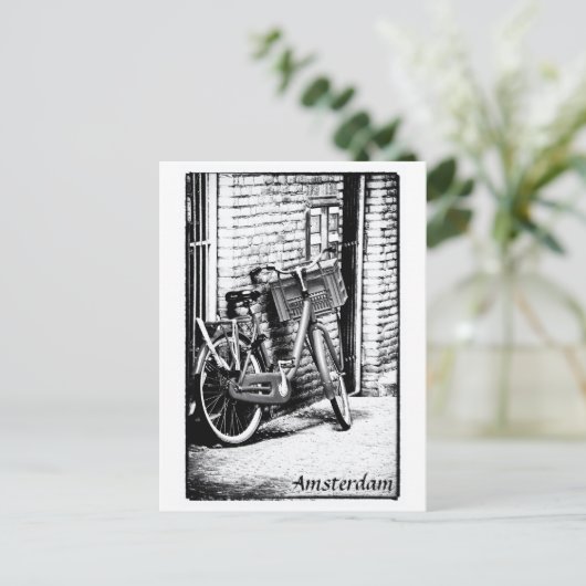 Amsterdam, fiets, vakantie Nederland Briefkaart (Staand voorkant)