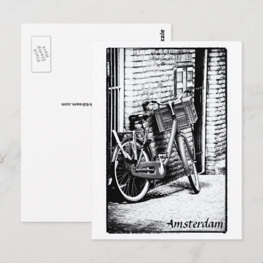 Amsterdam, fiets, vakantie Nederland Briefkaart (Voorkant / Achterkant)