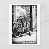 Amsterdam, fiets, vakantie Nederland Briefkaart (Voorkant)