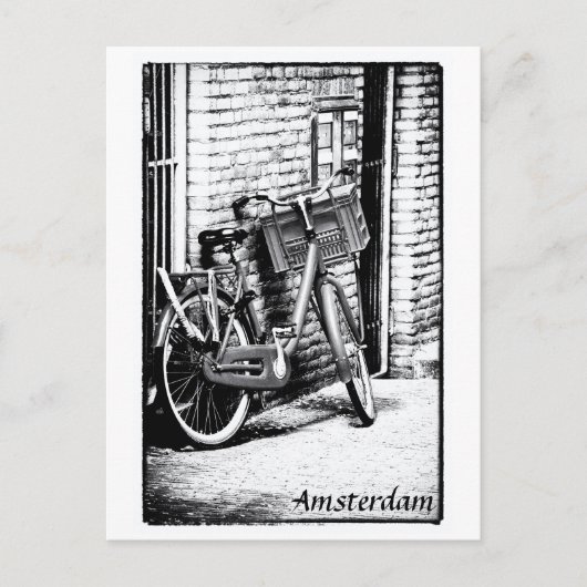 Amsterdam, fiets, vakantie Nederland Briefkaart (Voorkant)