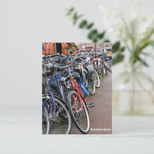 Amsterdam-fietsen Briefkaart (Staand voorkant)