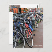 Amsterdam-fietsen Briefkaart (Voorkant / Achterkant)