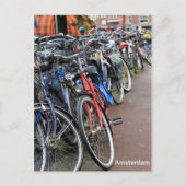 Amsterdam-fietsen Briefkaart (Voorkant)