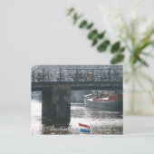 Amsterdam fietsen op het Briefkaart Bridge Holland (Staand voorkant)