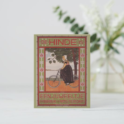 Amsterdam  fietskunst Poster Briefkaart (Staand voorkant)