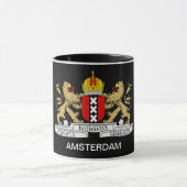 Amsterdam Flag Mok Black (Midden)