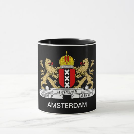 Amsterdam Flag Mok Black (Midden)