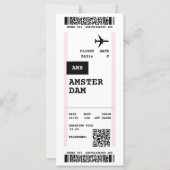 Amsterdam Flight en Amsterdam Boarding Pass (Voorkant)