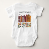 Amsterdam Floral Canal Houses Romper (Achterkant)