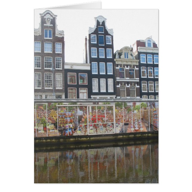 Amsterdam Flower Market (Bloemenmarkt)-fotokaart (Voorkant)
