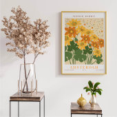 Amsterdam Flower Market Botanical Poster
