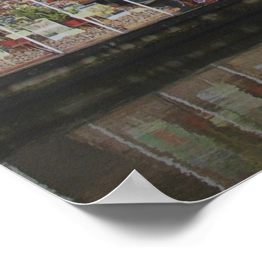 Amsterdam Flower Market Canal Houses Photo Poster (Hoek)