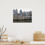 Amsterdam Flower Market Canal Houses Photo Poster (Keuken)