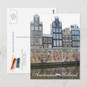 Amsterdam Flower Market Holland Briefkaart (Voorkant / Achterkant)