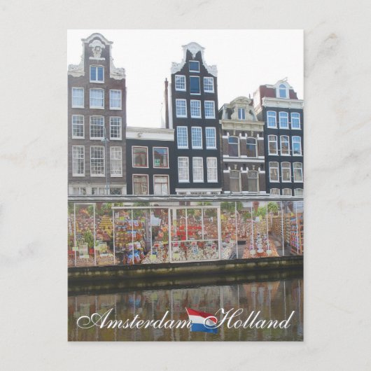 Amsterdam Flower Market Holland Briefkaart (Voorkant)