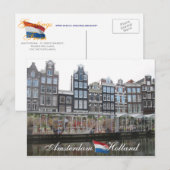 Amsterdam Flower Market Holland Postcard Briefkaart (Voorkant / Achterkant)