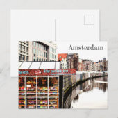 Amsterdam Flower Market Postcode Briefkaart (Voorkant / Achterkant)