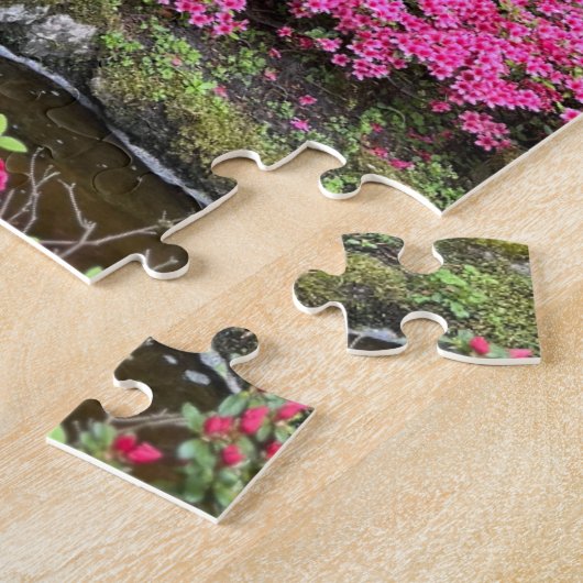 Amsterdam Gardens and Waterfall Jigsaw Puzzle Legpuzzel (Zijkant)