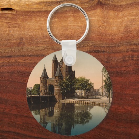 Amsterdam Gate, Haarlem, Nederland Sleutelhanger (Achterkant)