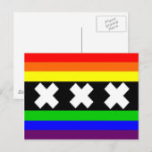 Amsterdam Gay Pride Flag Briefkaart (Voorkant / Achterkant)