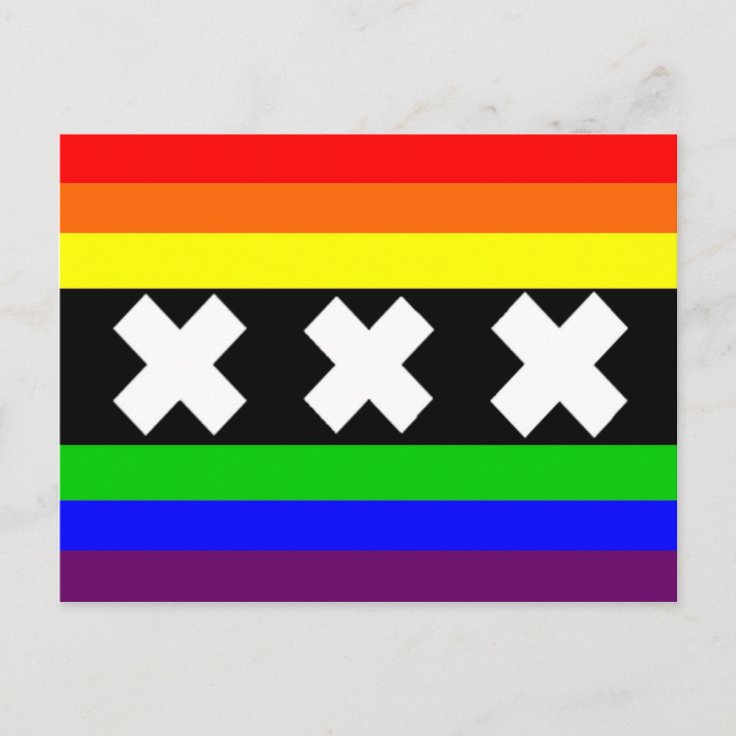 Yoghurt levering universiteitsstudent Amsterdam Gay Pride Flag Briefkaart | Zazzle.nl