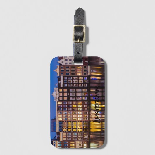 Amsterdam Gebouw Bagage Label (Voorkant (verticaal))