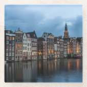 Amsterdam Glazen Onderzetter (Voorkant)