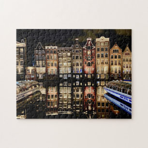 Amsterdam grachtenhuizen legpuzzel