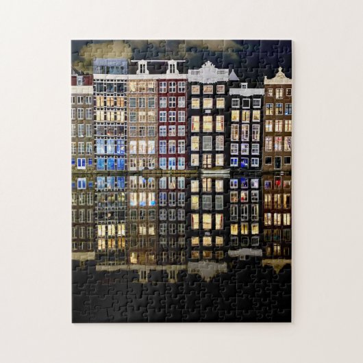 Amsterdam grachtenhuizen legpuzzel (Verticaal)