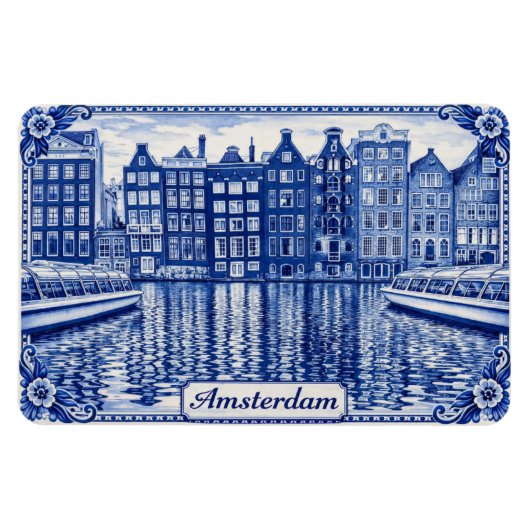 Amsterdam grachtenhuizen magneet (Horizontaal)