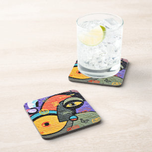 Amsterdam Graffiti, kleurrijk en cool, Bier Onderzetter