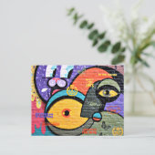 Amsterdam Graffiti, kleurrijk en cool, Briefkaart (Staand voorkant)