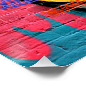 Amsterdam Graffiti, kleurrijk en cool, Perfect Poster (Hoek)