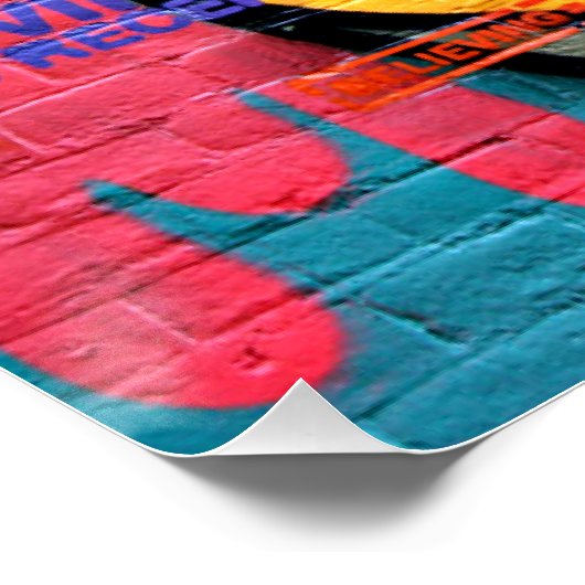 Amsterdam Graffiti, kleurrijk en cool, Perfect Poster (Hoek)