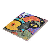 Amsterdam Graffiti, kleurrijk en cool, Tegeltje (Zijkant)