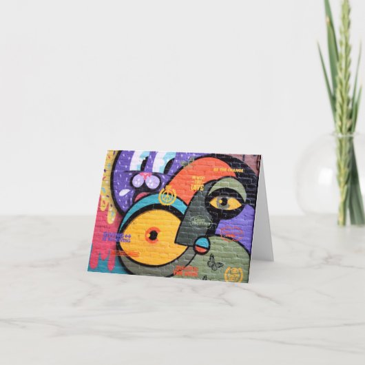 Amsterdam Graffiti Notecard Kaart (Voorkant)