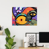 Amsterdam Graffiti Poster (Thuiskantoor)